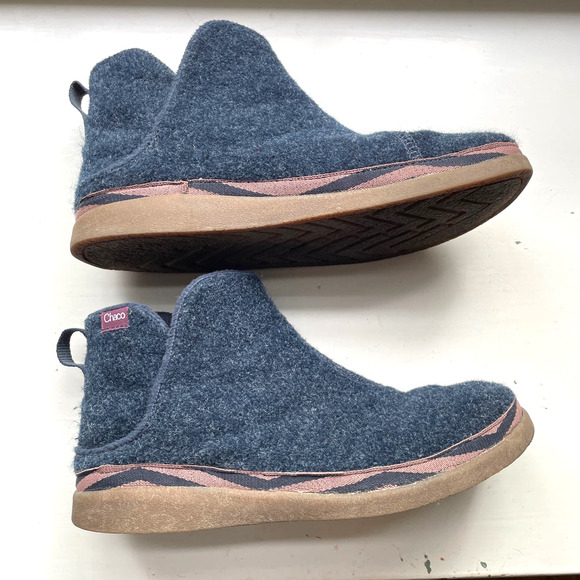 Chaco Revel Womens Sz US 8 EU 39 Felt Gym Sole Pull Slip On Chelsea Boots Blue - Picture 2 of 10